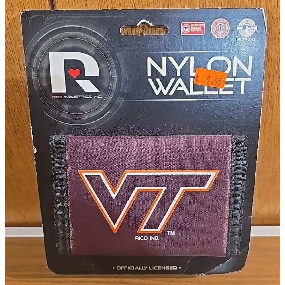 NCAA Virginia Tech Hokies Nylon Tri Fold Wallet